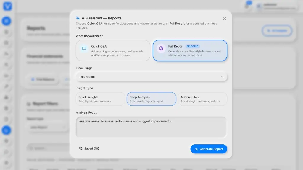 AI Reports analysing