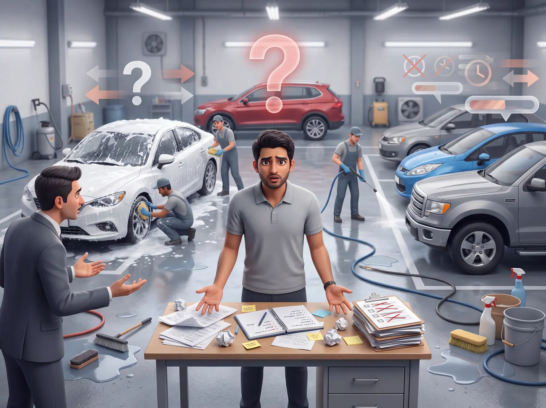 No job status visibility problem illustration