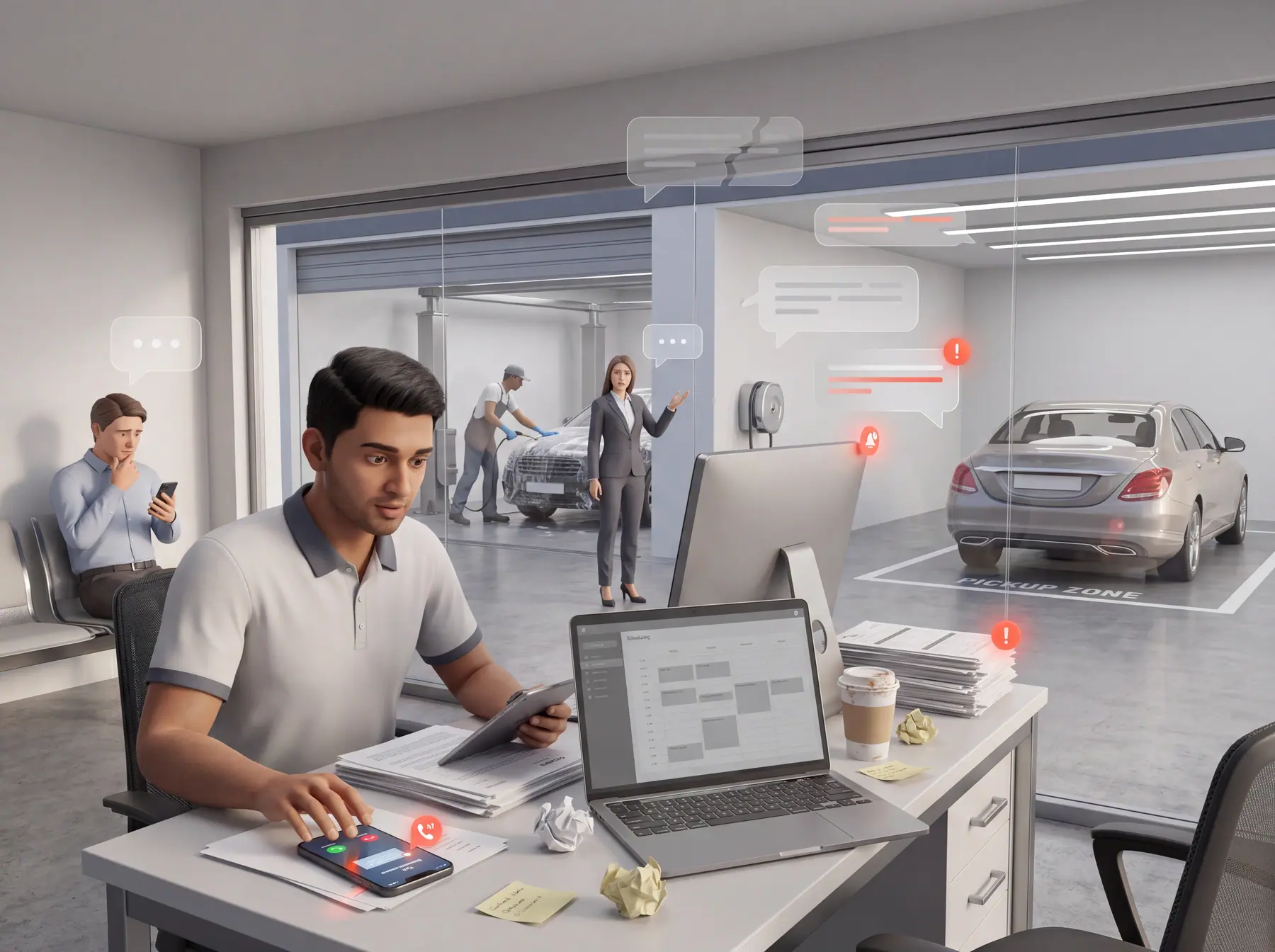 No proper customer communication problem illustration